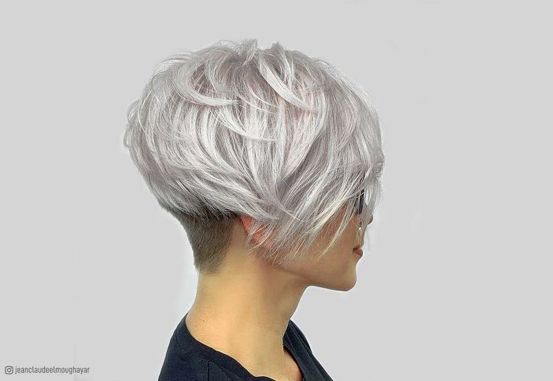 Textured Pixie with Silver Highlights
