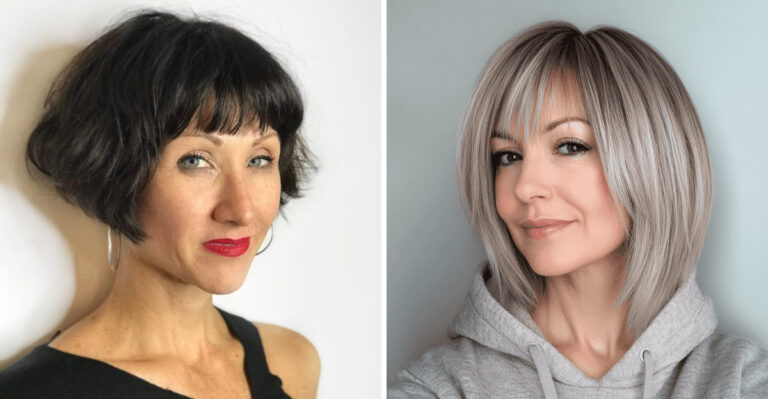 20 Polished Bob Haircuts with Bangs, According to Women in Their 40s