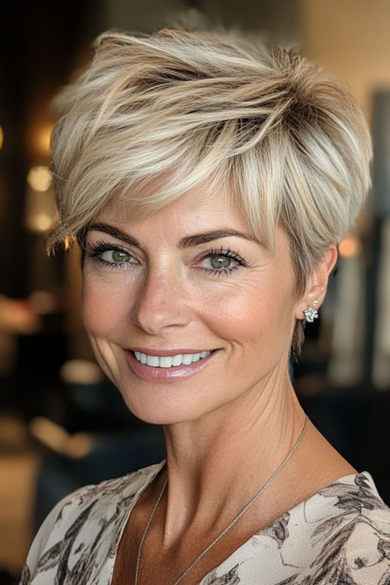 Feathered Blonde Mixie