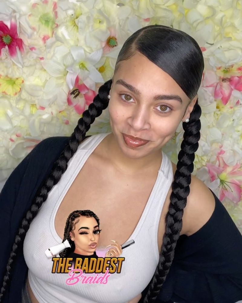 Zigzag Part With Mini Pigtails