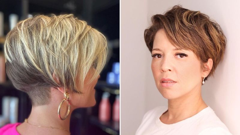 Textured Crop with Side-Swept Bangs