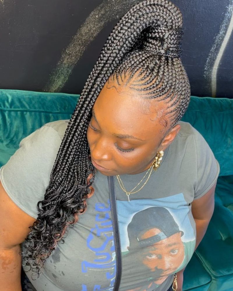 Feed-in Braided Ponytail