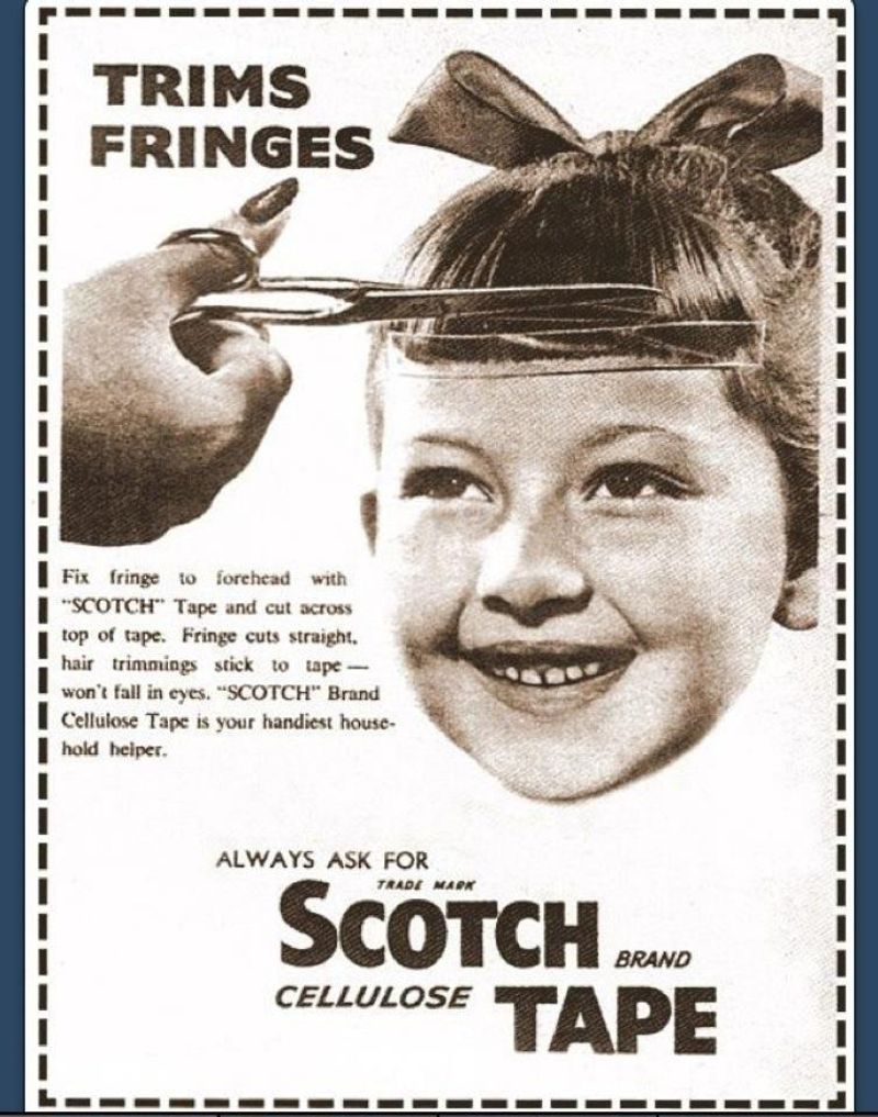 Scotch Tape Bangs