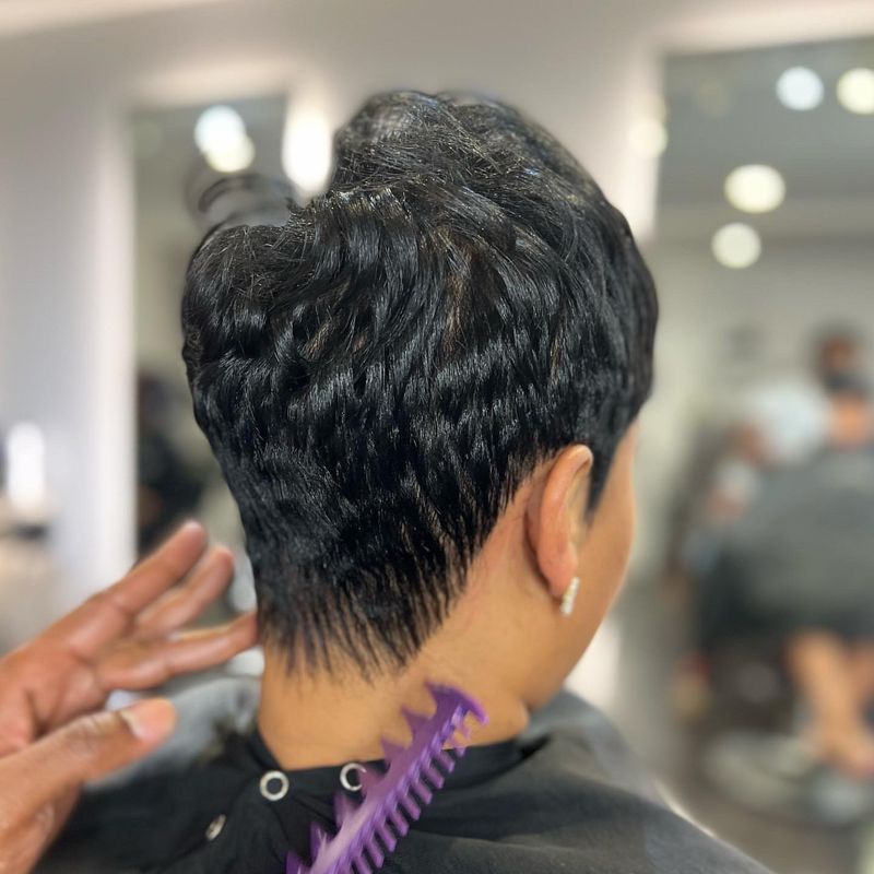 Tapered Pixie with Longer Top