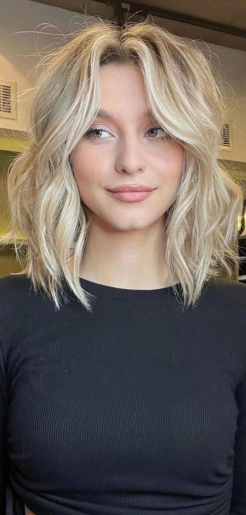 Textured Lob with Wispy Layers