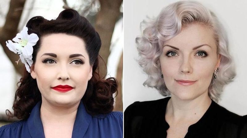 Vintage-Inspired Lob with Pin-Up Bangs