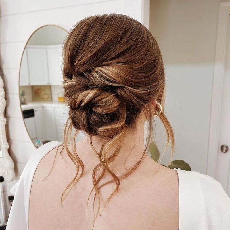 Double-Twisted Low Updo