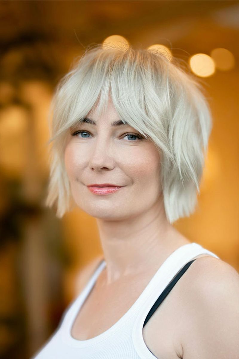 Chin-Length Inverted Bob with Bangs