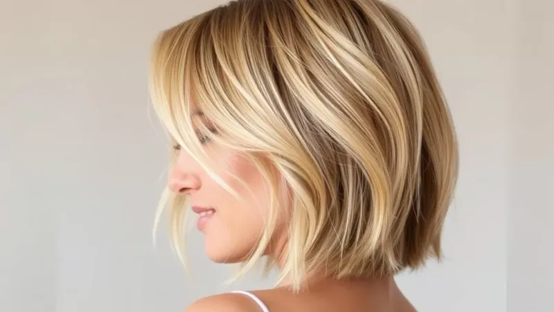 Graduated Bob with Side-Swept Bangs