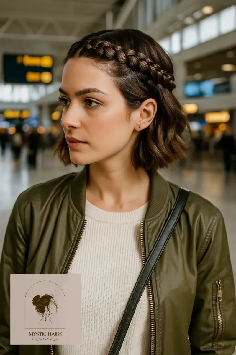 Crown Braid for Travel Days
