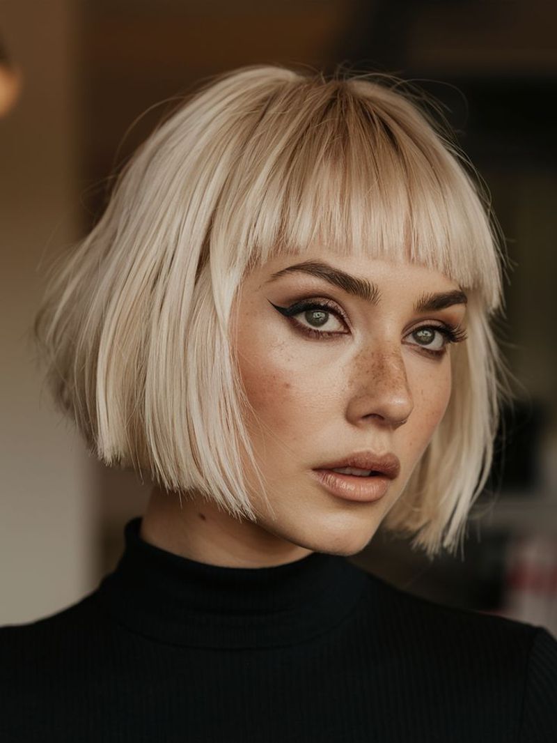 Blunt Cut with Micro-Bangs