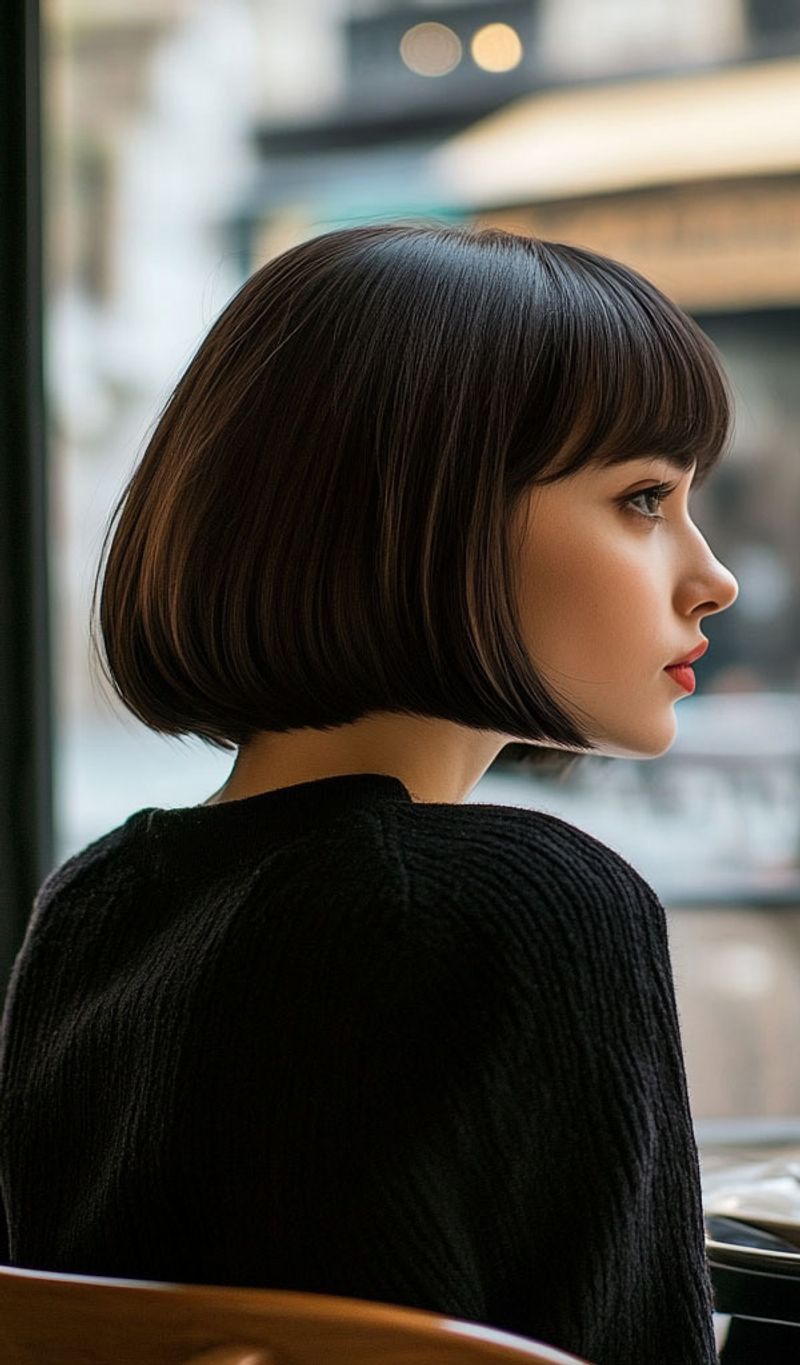 Blunt Bob with Straight Bangs