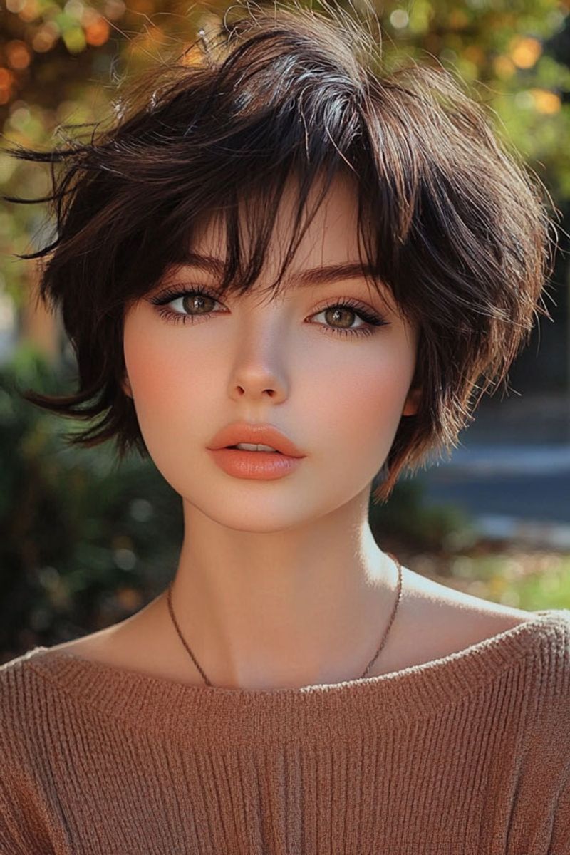 Pixie Cut with Feathery Fringe