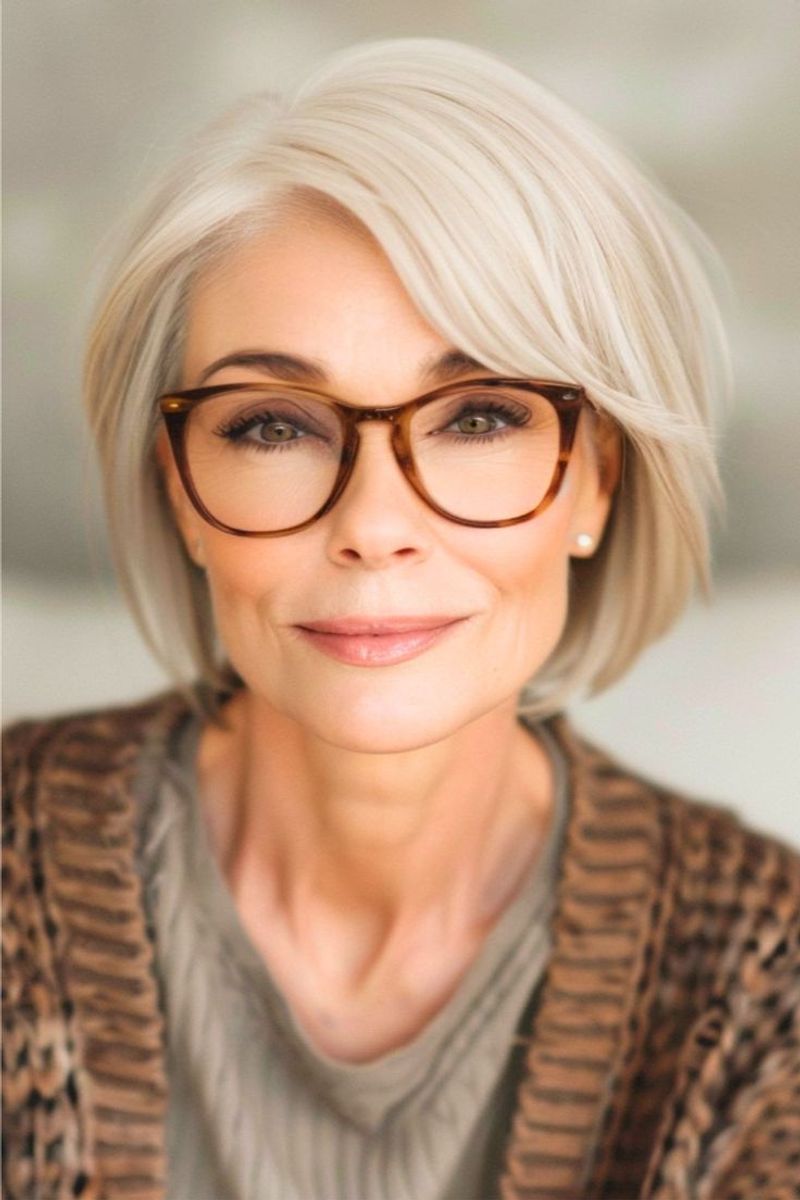 Wedge Bob with Side-Swept Fringe