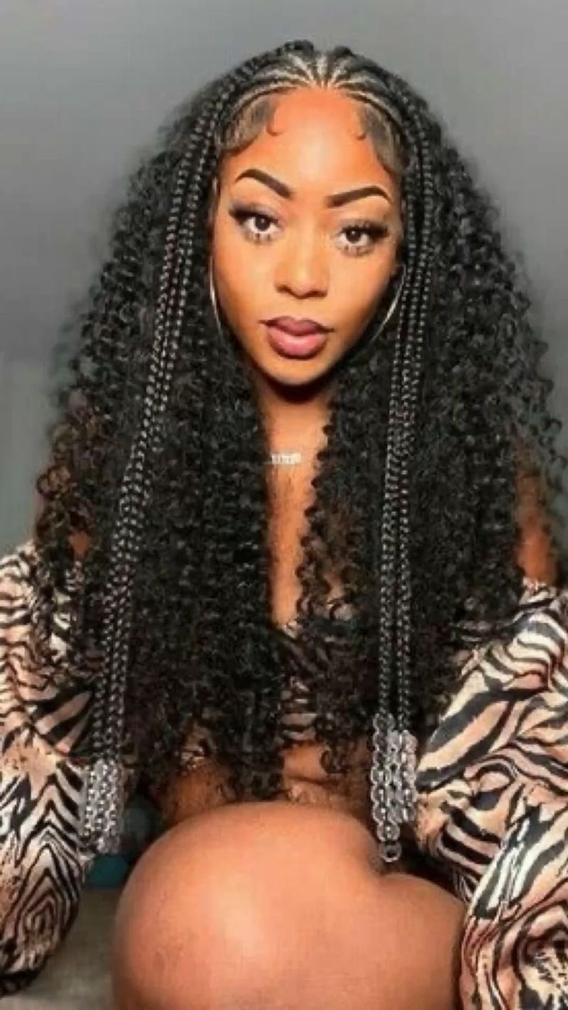 Half-Up Box Braids