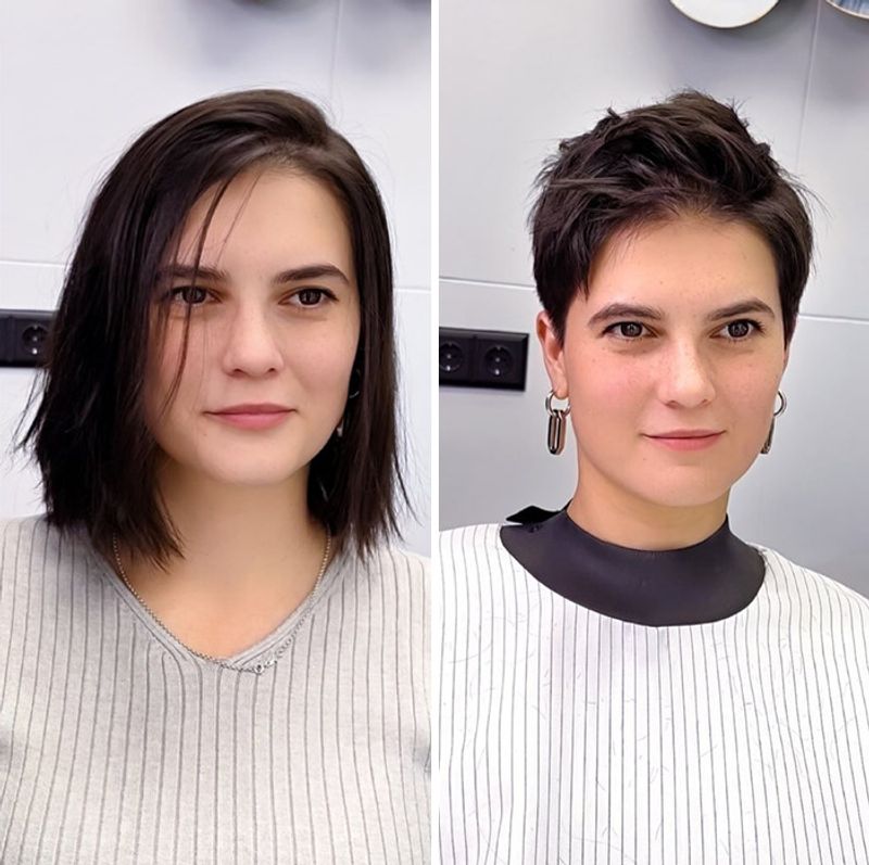 Pixie Cut with Textured Crown