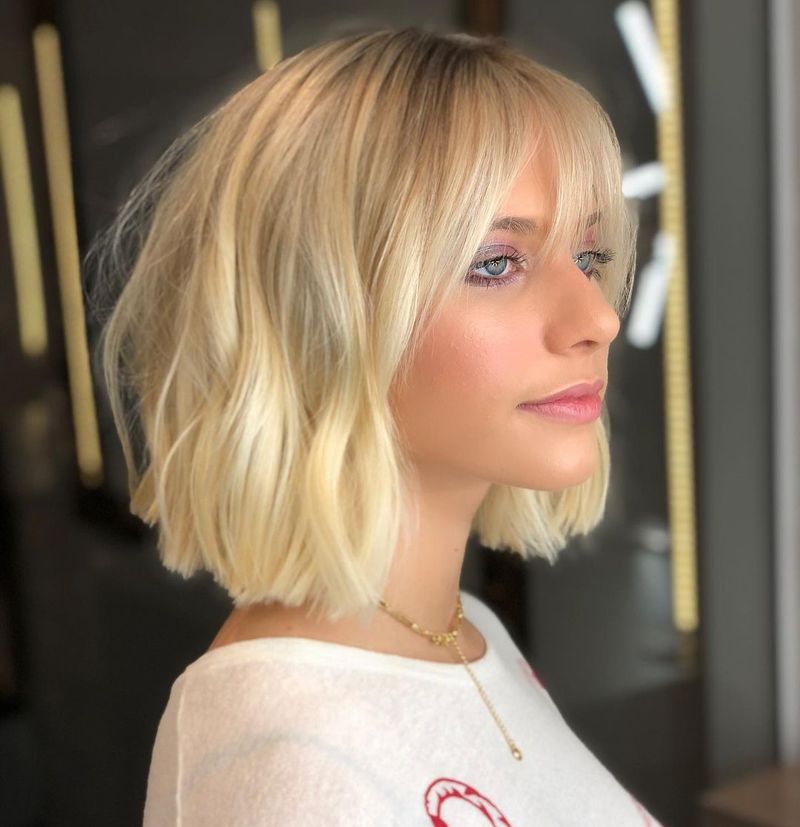 Blunt Bob With Heavy Bangs