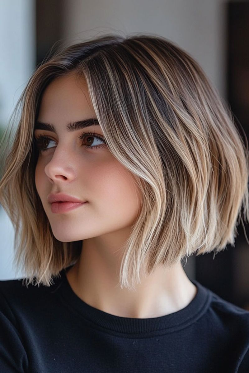 Blunt Bob with Wispy Ends
