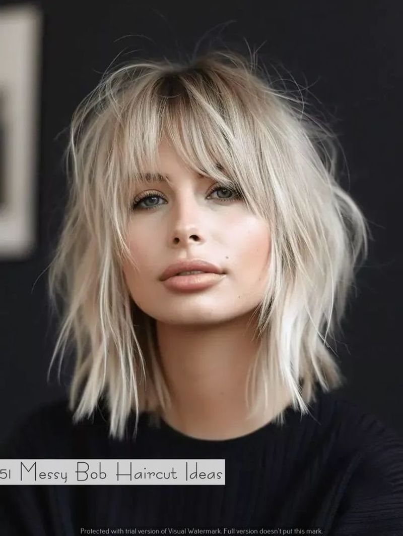 Choppy Bob with Peek-a-Boo Bangs