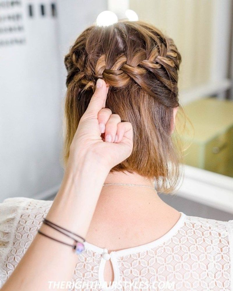 Braided Crown with Mini Pony