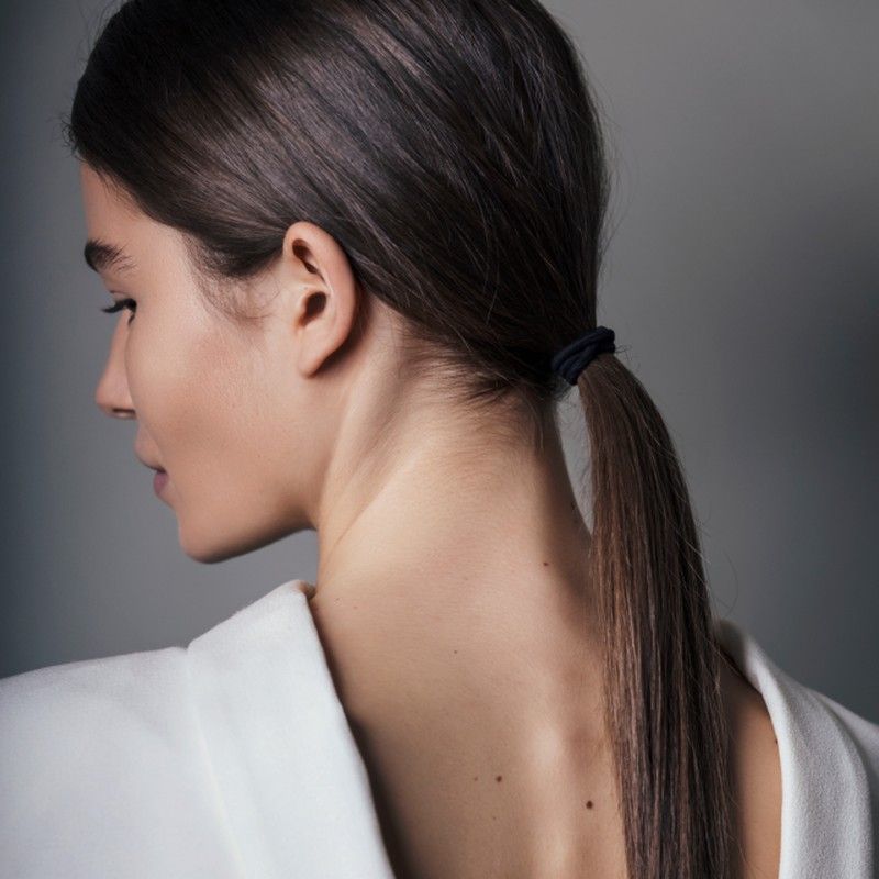 Sleek Low Ponytail with Wrapped Base
