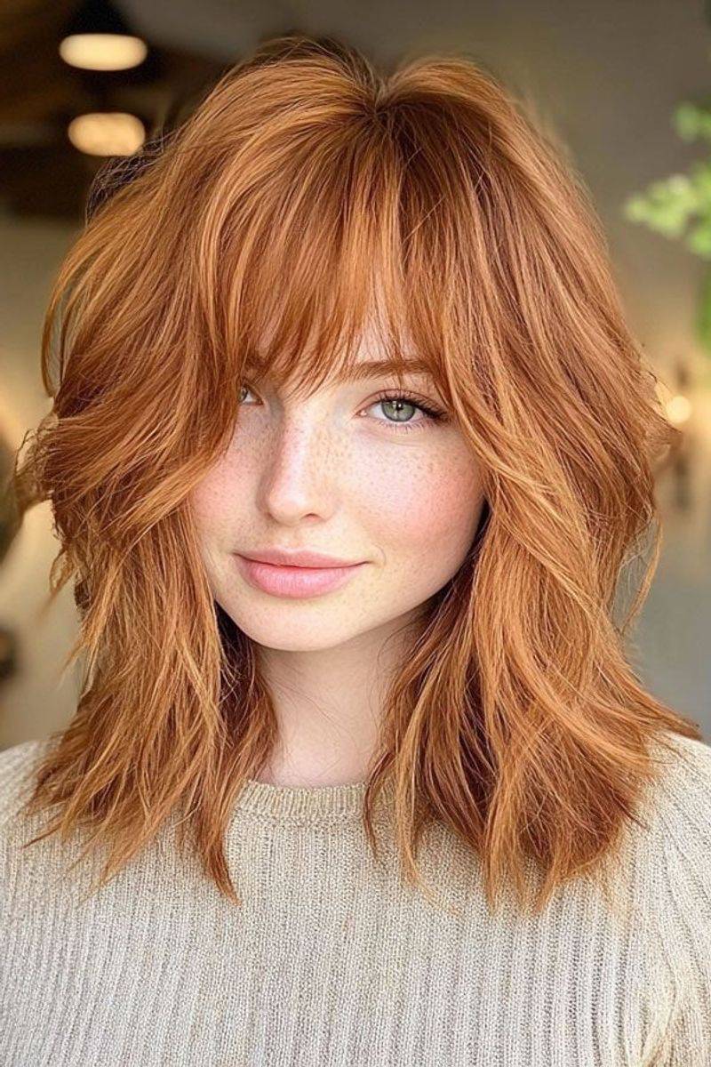Ginger Curtain Shag