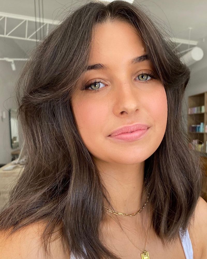 Curtain Bangs With Lob