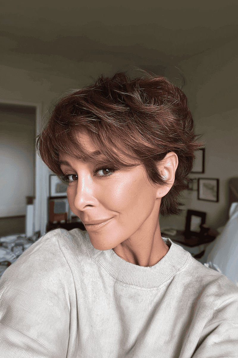 Chic Pixie with Textured Top