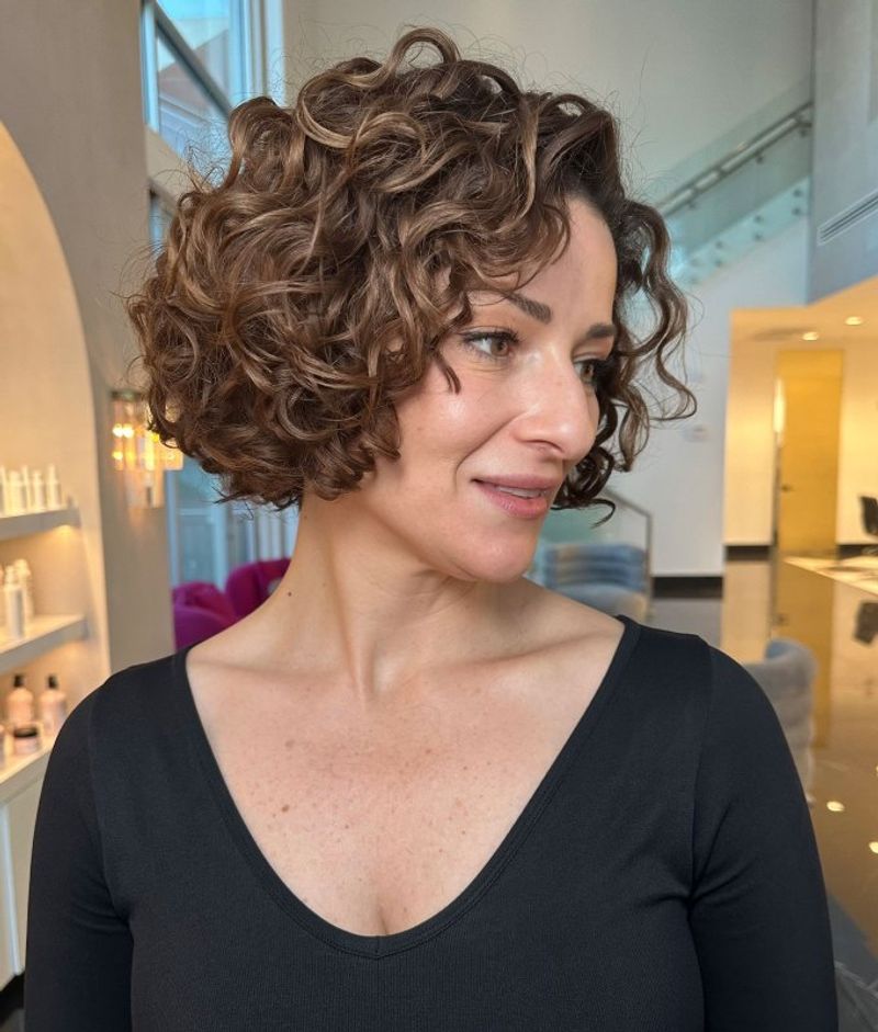 Curly Parisian Bob