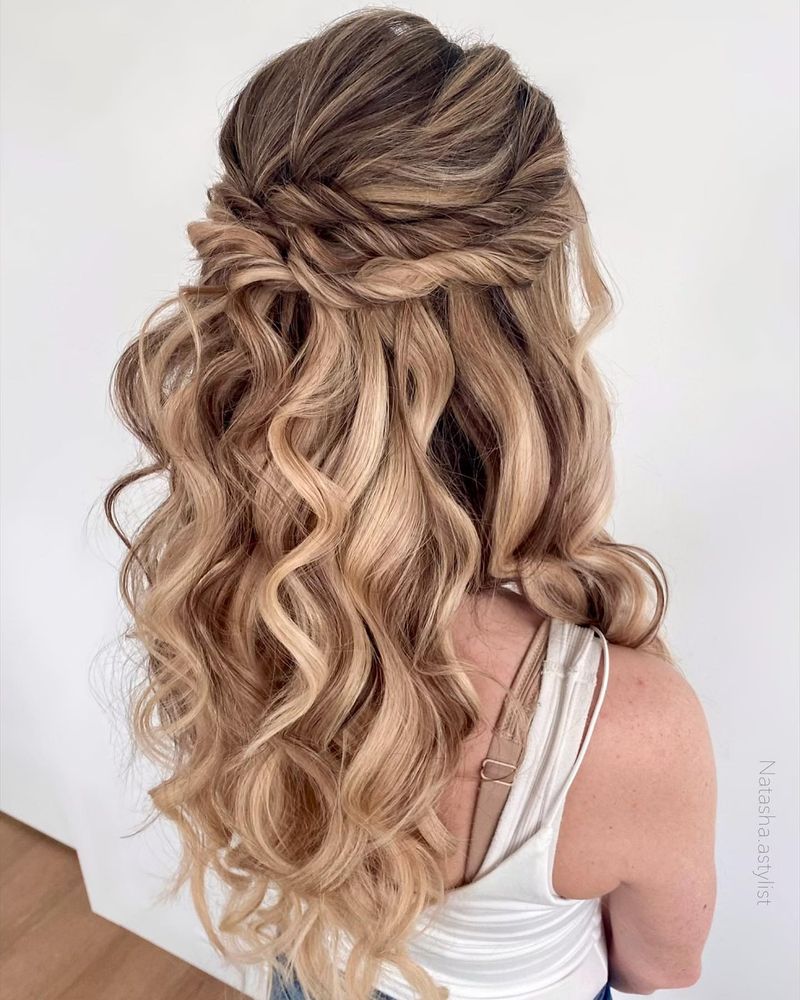 Wavy Half-Up Style with Volume