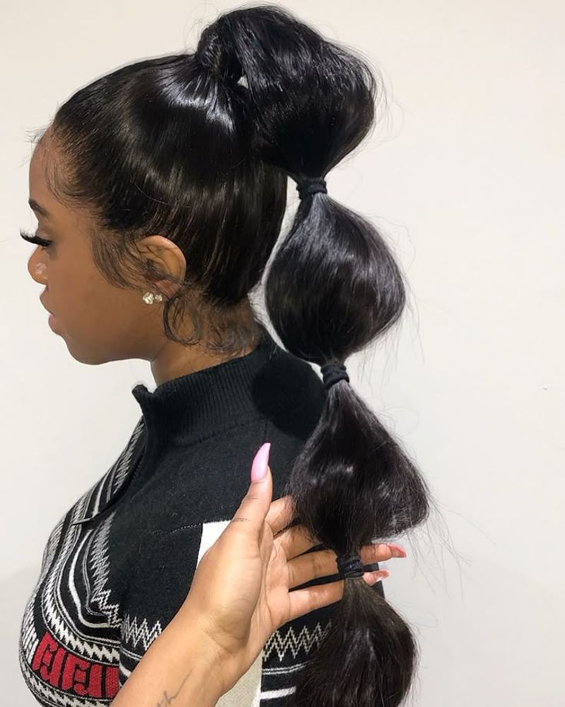 Bubble Ponytail Waves