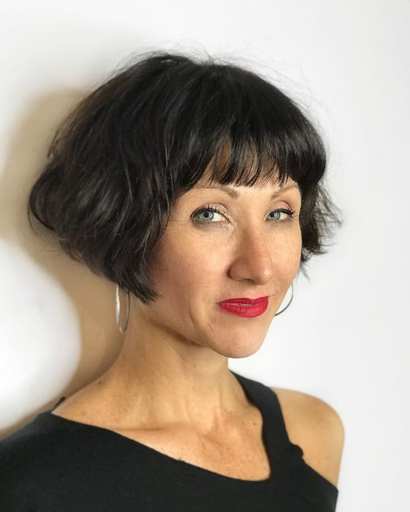 Chin-Length Pageboy with Full Fringe