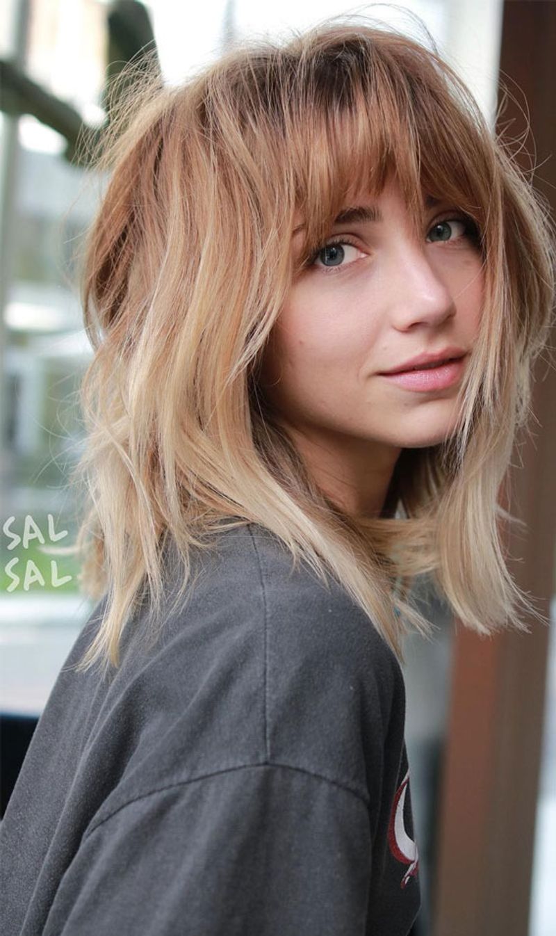 Shaggy Layers with Piecey Bangs