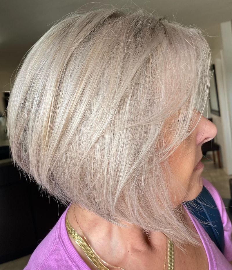 Sleek Bob with Side-Swept Bangs