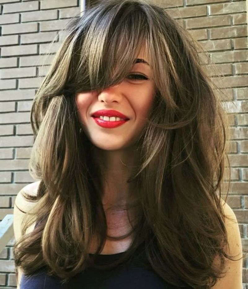 Side-Swept Bangs with Layers
