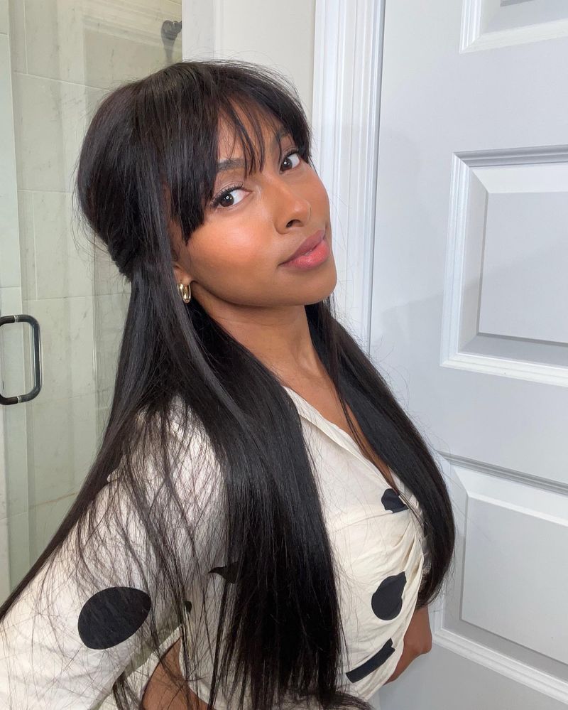 Straight Hair with Heavy Silicone Products