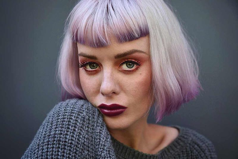 Undercut Bob with Baby Bangs
