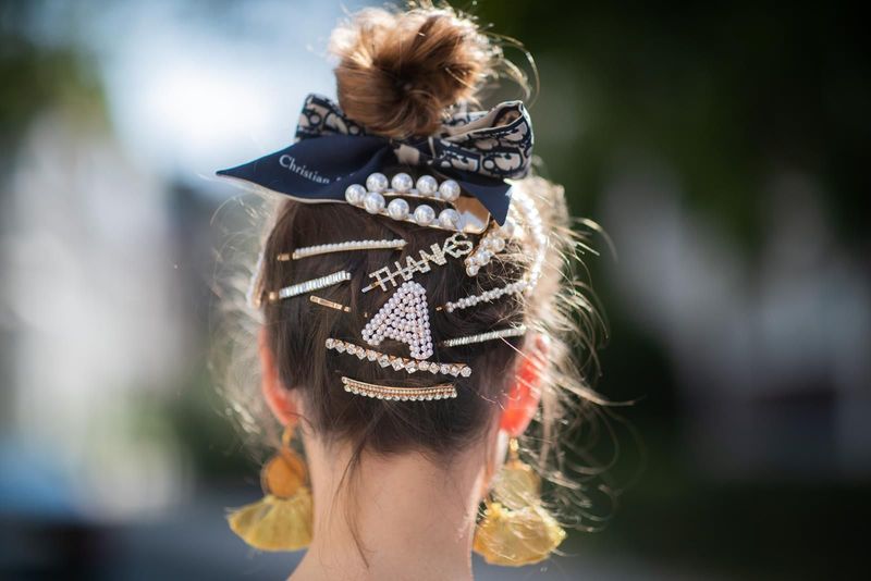Bandana Headband with Visible Bobby Pins
