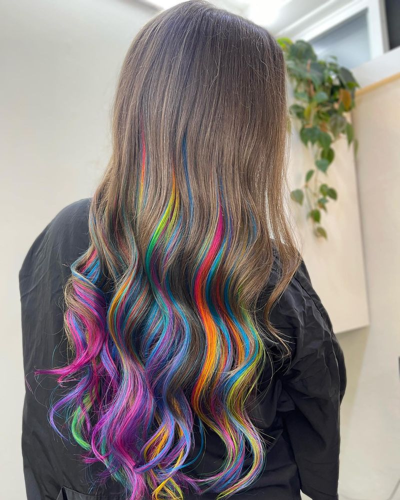 Rainbow Hair Colors on Natural Styles