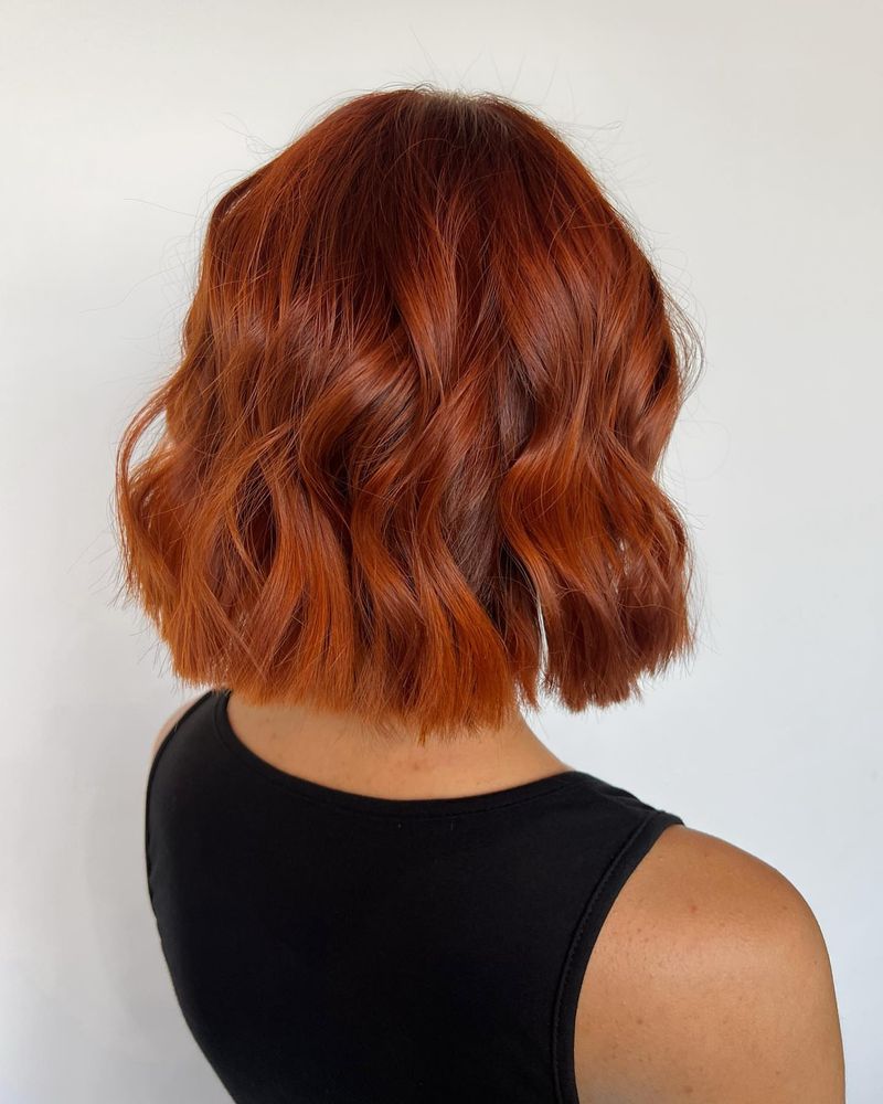 Layered Bob with Copper Undertones