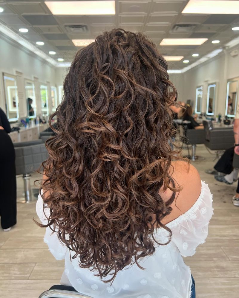 Natural Curly-Wavy Texture with Long Layers
