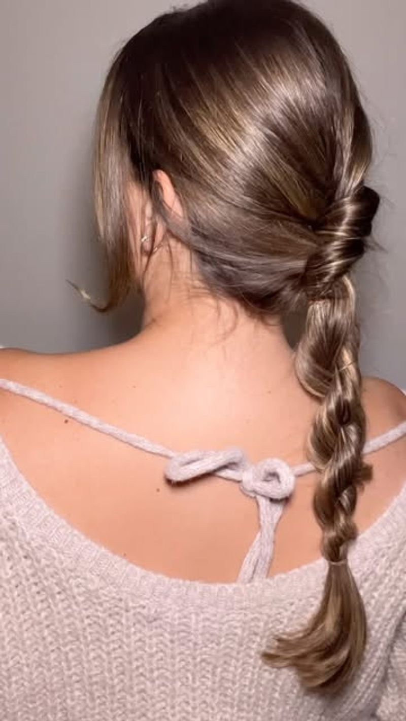 Twisted Rope Braid Ponytail