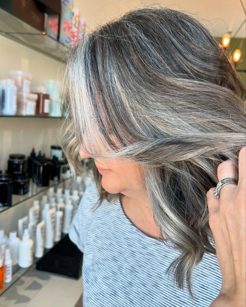 Charcoal Silver Balayage