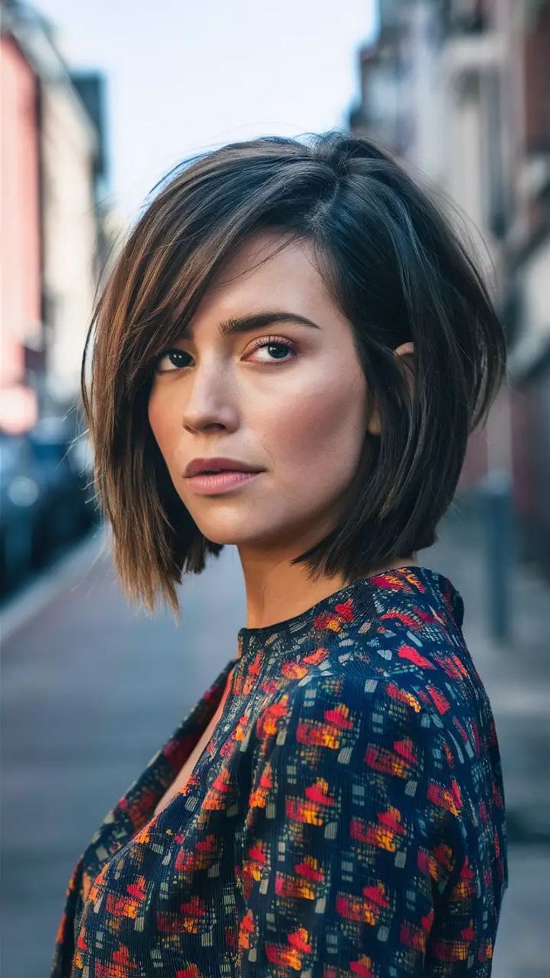 Blunt-End Textured Bob
