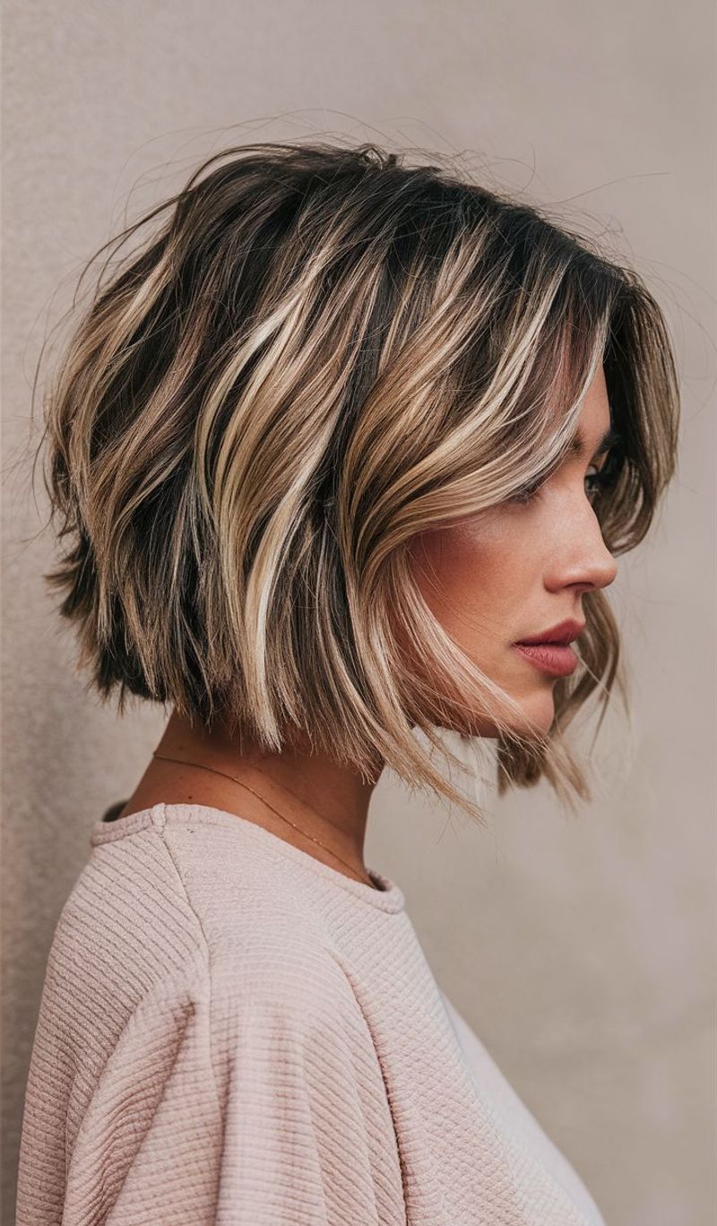 Choppy Bob with Razored Ends