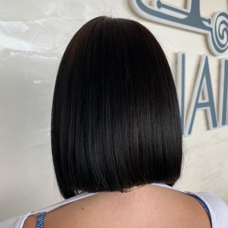 Keratin-Treated Bob