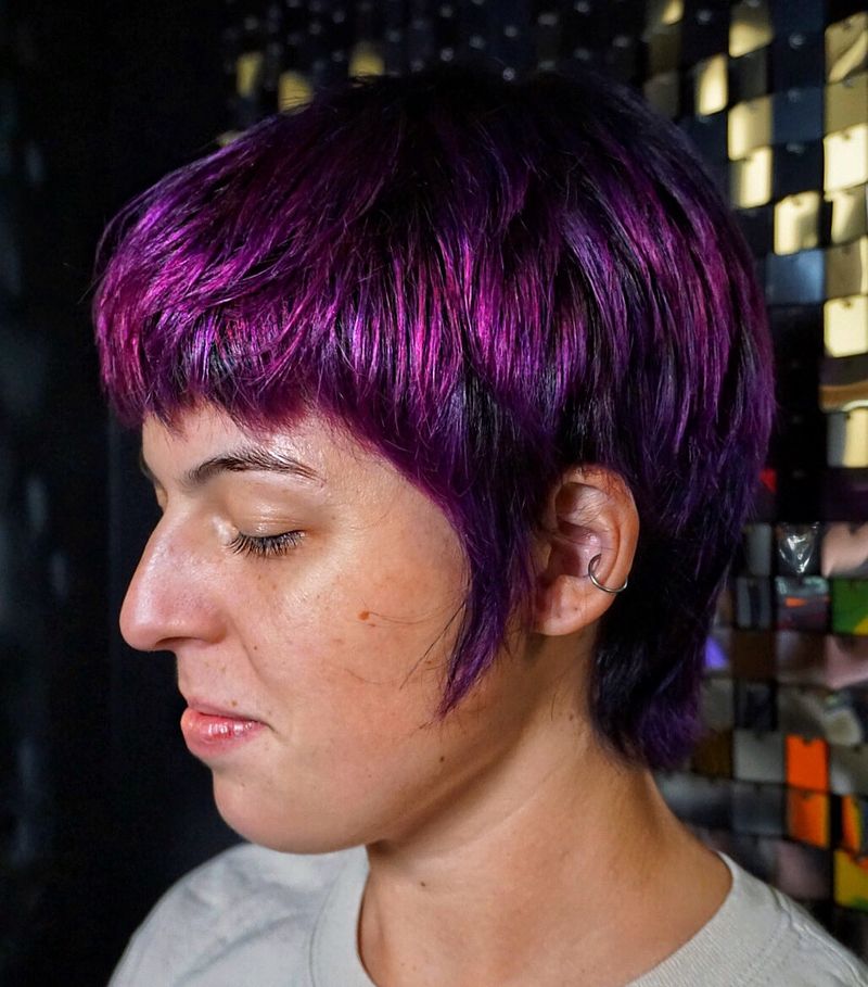 Violet-Tinted Mixie with Razored Ends