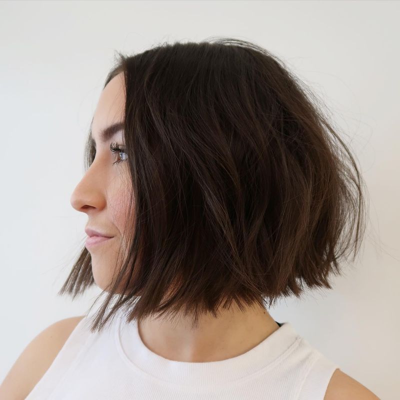 Blunt Bob With Textured Ends