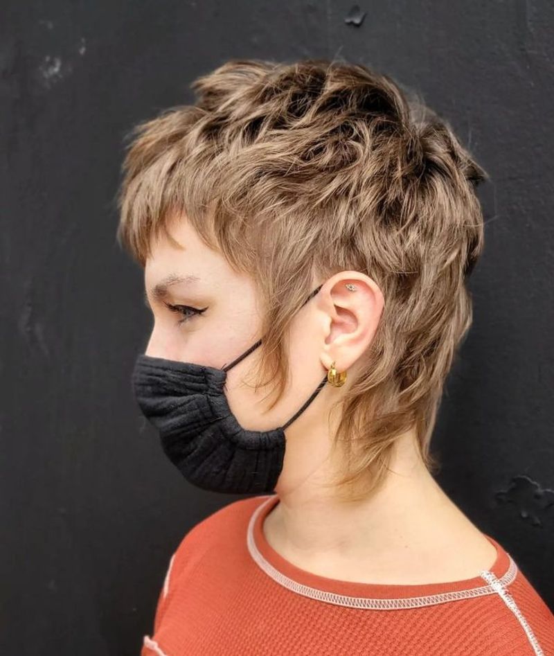 Balayage Mixie with Long Sideburns