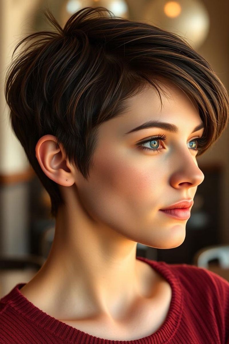 Elegant Auburn Pixie